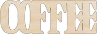Coffee Wood Craft Shape - Laser Cut Baltic Birch Unfinished DIY Wood Art Supplies FOD135 - The Wood Shape Store