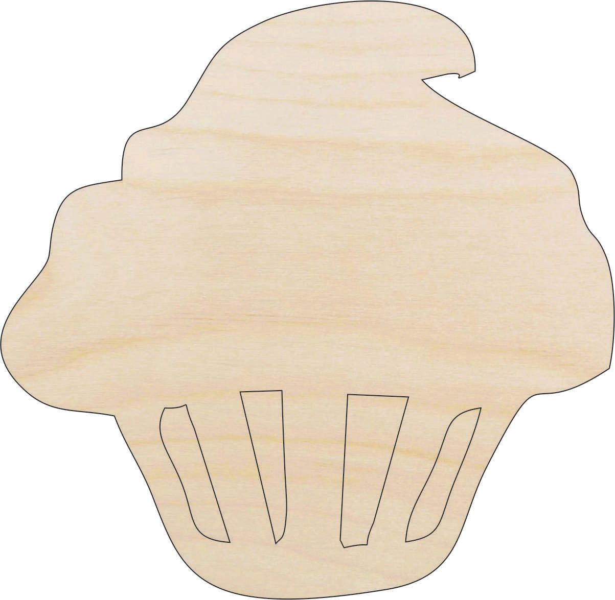 Dessert Cupcake - Laser Cut Out Unfinished Wood Craft Shape FOD136 Dessert Cupcake - Laser Cut Out Unfinished Wood Craft Shape FOD136
