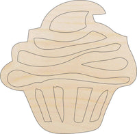 Cupcake Wood Craft Shape - Laser Cut Baltic Birch Unfinished DIY Wood Art Supplies FOD139 - The Wood Shape Store