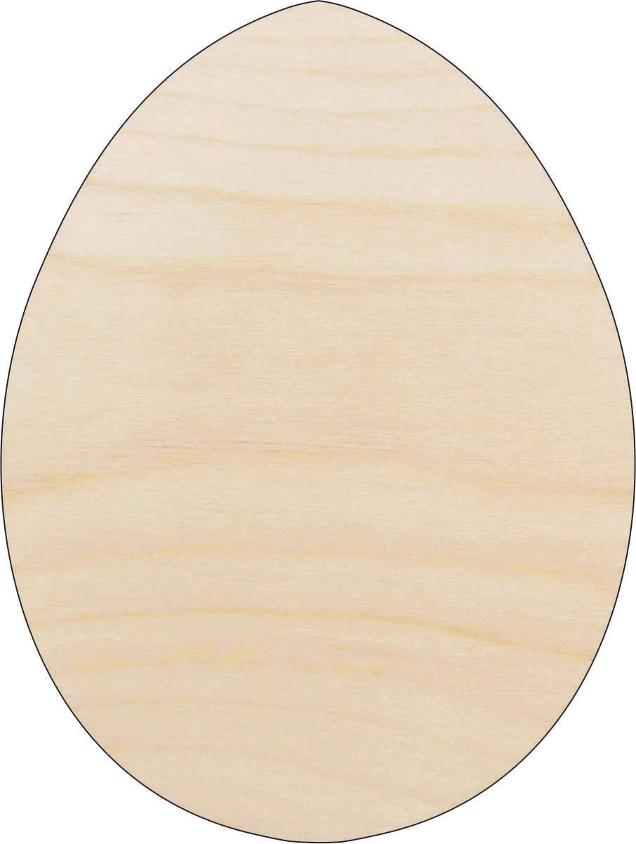 Egg Wood Craft Shape - Laser Cut Baltic Birch Unfinished DIY Wood Art Supplies FOD140 - The Wood Shape Store