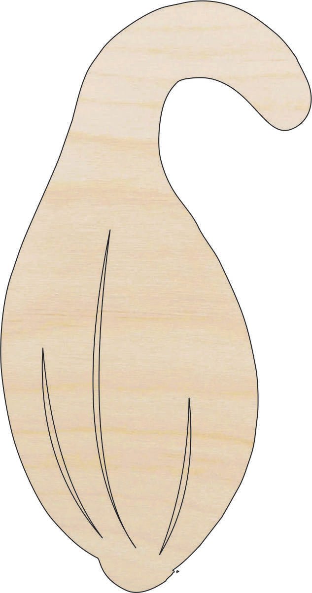 Squash Wood Craft Shape - Laser Cut Baltic Birch Unfinished DIY Wood Art Supplies FOD143 - The Wood Shape Store
