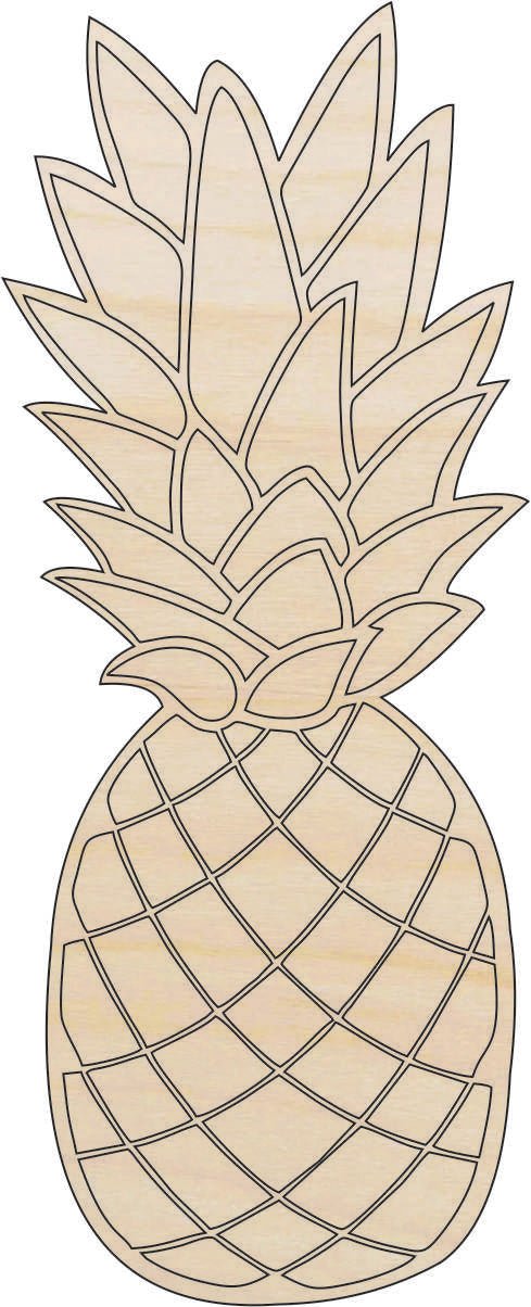 Pineapple Wood Craft Shape - Laser Cut Baltic Birch Unfinished DIY Wood Art Supplies FOD14 - The Wood Shape Store