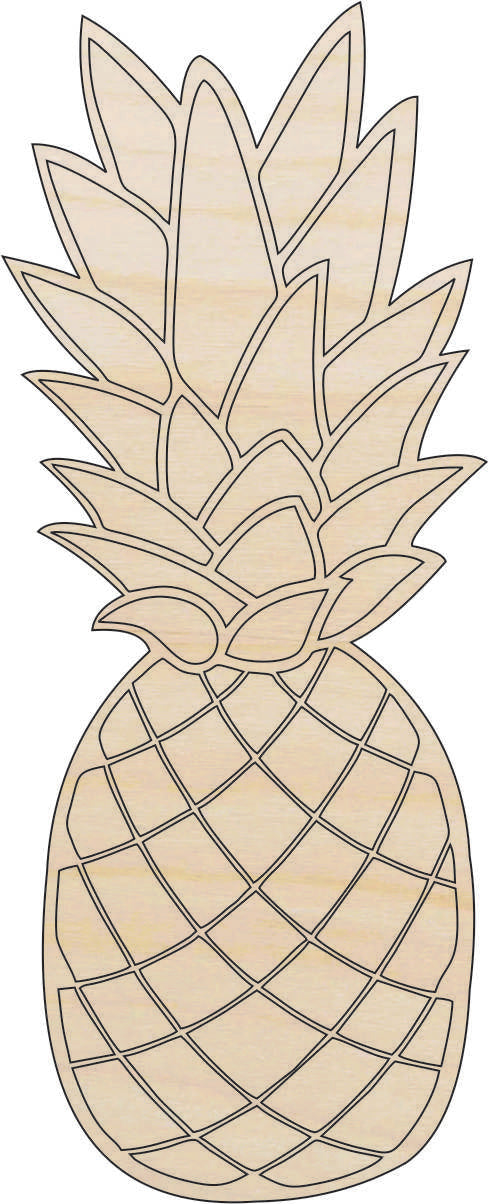 Food Pineapple - Laser Cut Out Unfinished Wood Craft Shape FOD14 Food Pineapple - Laser Cut Out Unfinished Wood Craft Shape FOD14