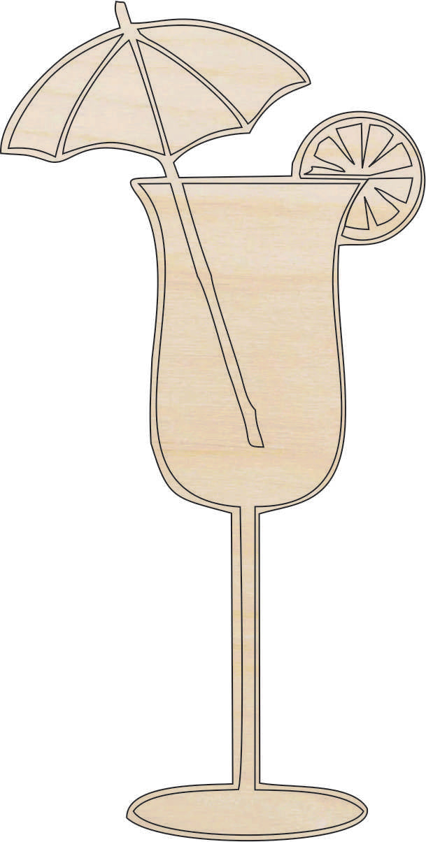 Drink - Laser Cut Out Unfinished Wood Craft Shape FOD150 Drink - Laser Cut Out Unfinished Wood Craft Shape FOD150