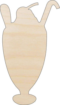 Ice Cream Wood Craft Shape - Laser Cut Baltic Birch Unfinished DIY Wood Art Supplies FOD151 - The Wood Shape Store
