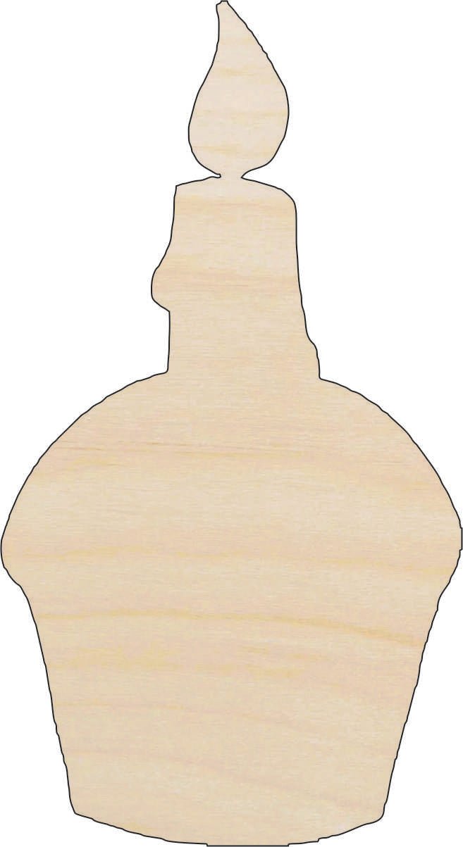Cupcake Wood Craft Shape - Laser Cut Baltic Birch Unfinished DIY Wood Art Supplies FOD155 - The Wood Shape Store