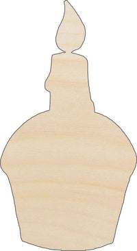 Cupcake Wood Craft Shape - Laser Cut Baltic Birch Unfinished DIY Wood Art Supplies FOD155 - The Wood Shape Store