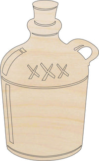 Moonshine Jar Wood Craft Shape - Laser Cut Baltic Birch Unfinished DIY Wood Art Supplies FOD158 - The Wood Shape Store