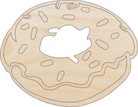 Doughnut Wood Craft Shape - Laser Cut Baltic Birch Unfinished DIY Wood Art Supplies FOD163 - The Wood Shape Store