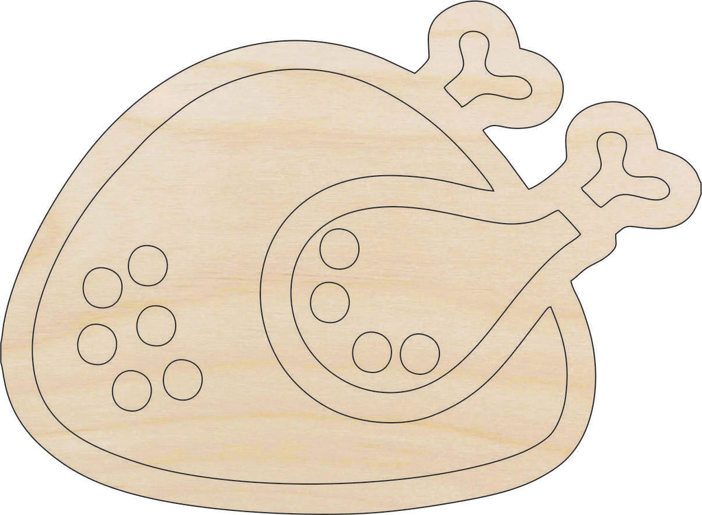 Food Turkey - Laser Cut Out Unfinished Wood Craft Shape FOD165