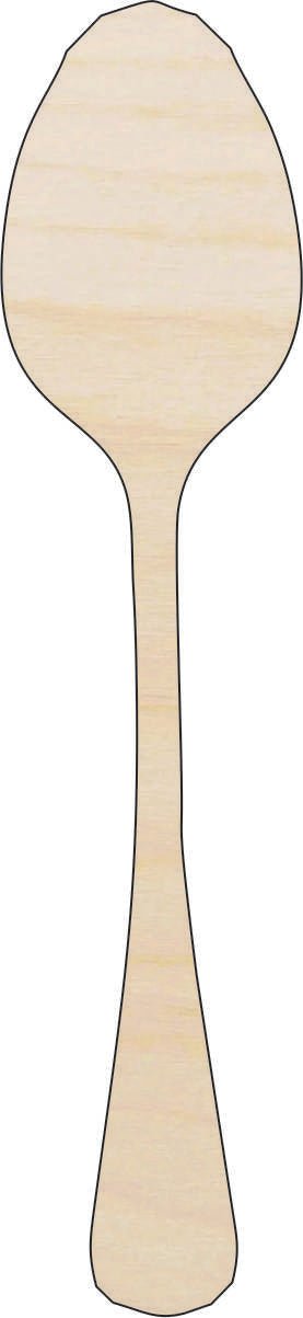 Spoon Wood Craft Shape - Laser Cut Baltic Birch Unfinished DIY Wood Art Supplies FOD177 - The Wood Shape Store