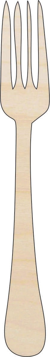 Fork Wood Craft Shape - Laser Cut Baltic Birch Unfinished DIY Wood Art Supplies FOD178 - The Wood Shape Store