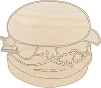 Cheeseburger Wood Craft Shape - Laser Cut Baltic Birch Unfinished DIY Wood Art Supplies FOD17 - The Wood Shape Store