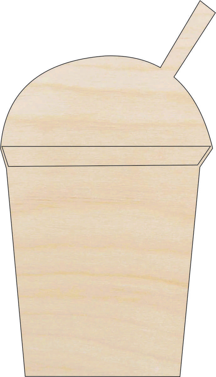 Dessert Milkshake - Laser Cut Out Unfinished Wood Craft Shape FOD18 Dessert Milkshake - Laser Cut Out Unfinished Wood Craft Shape FOD18