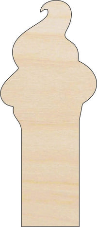 Ice Cream Wood Craft Shape - Laser Cut Baltic Birch Unfinished DIY Wood Art Supplies FOD180 - The Wood Shape Store