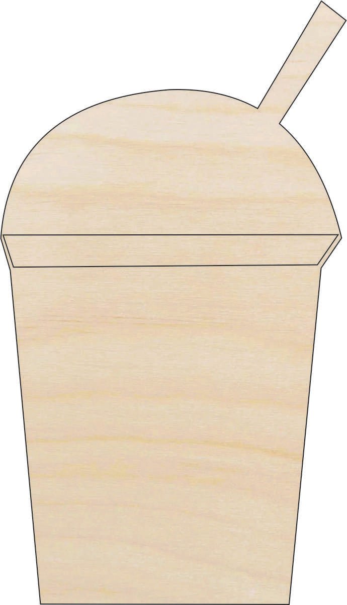 Milkshake Wood Craft Shape - Laser Cut Baltic Birch Unfinished DIY Wood Art Supplies FOD18 - The Wood Shape Store
