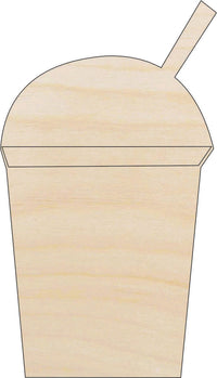 Milkshake Wood Craft Shape - Laser Cut Baltic Birch Unfinished DIY Wood Art Supplies FOD18 - The Wood Shape Store