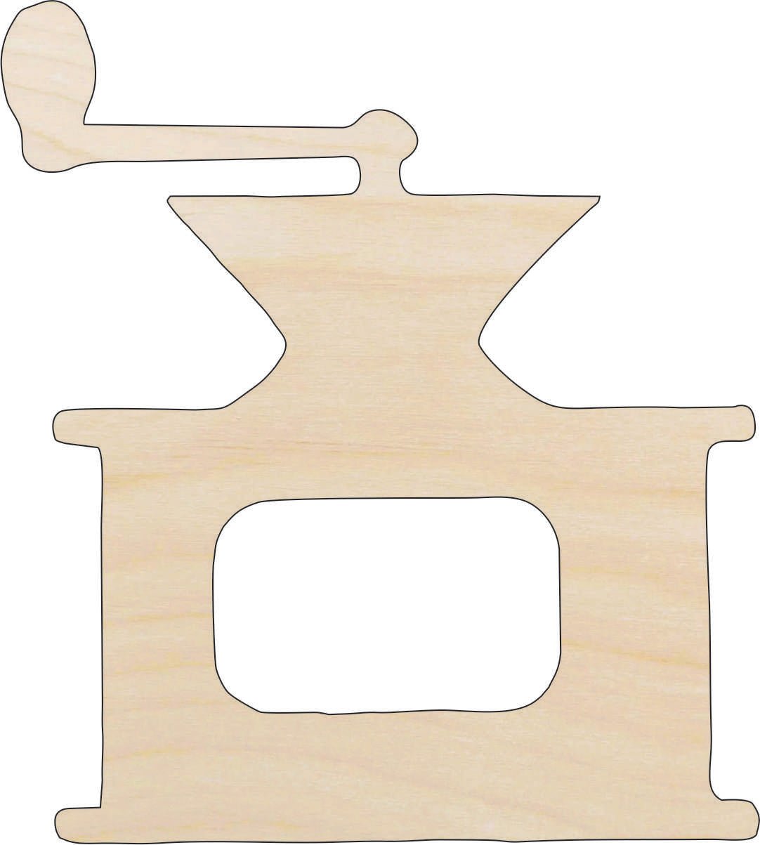 Coffee Grinder Wood Craft Shape - Laser Cut Baltic Birch Unfinished DIY Wood Art Supplies FOD19 - The Wood Shape Store