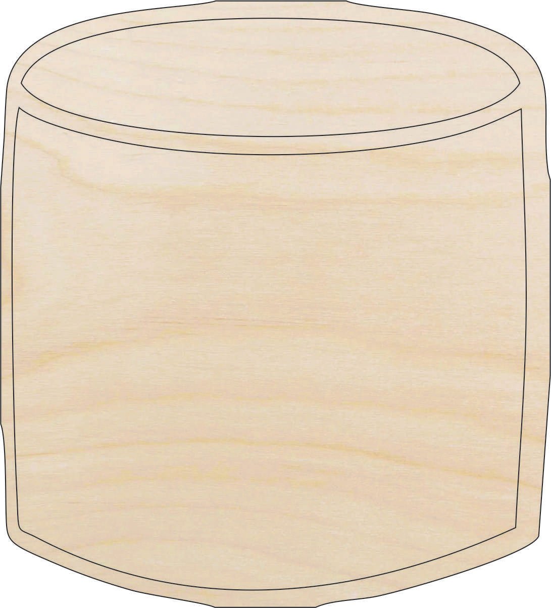 Marshmallow Wood Craft Shape - Laser Cut Baltic Birch Unfinished DIY Wood Art Supplies FOD200 - The Wood Shape Store
