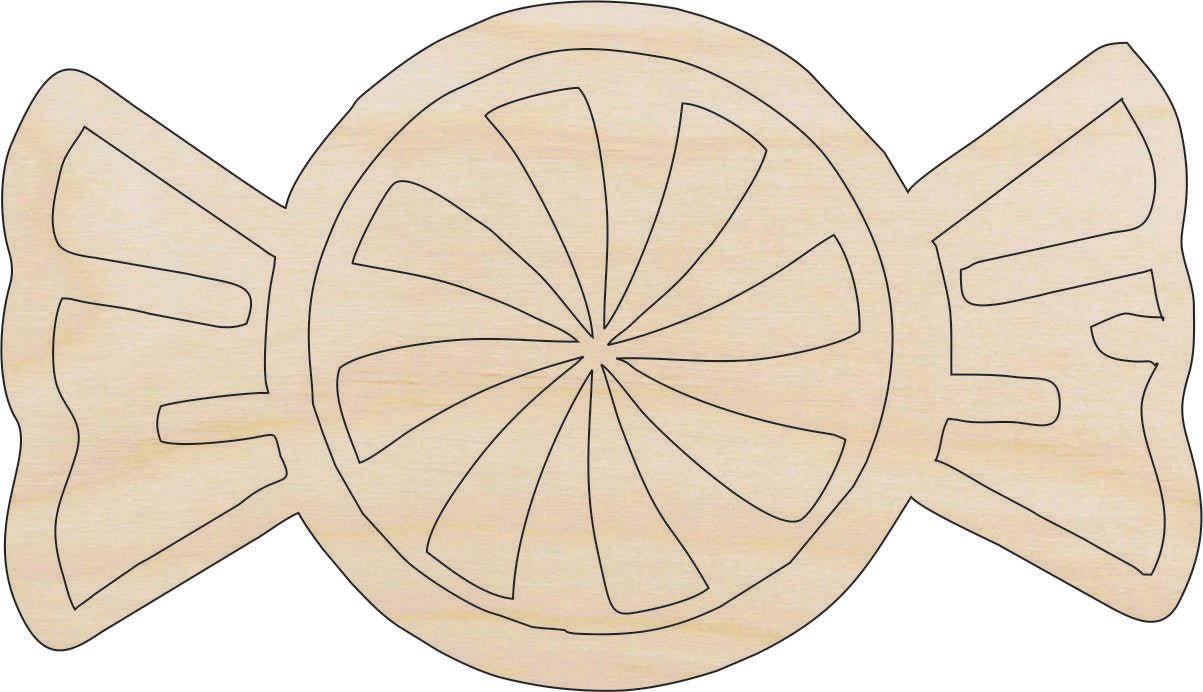 Candy Wood Craft Shape - Laser Cut Baltic Birch Unfinished DIY Wood Art Supplies FOD203 - The Wood Shape Store