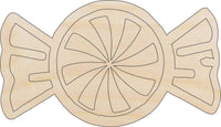 Candy Wood Craft Shape - Laser Cut Baltic Birch Unfinished DIY Wood Art Supplies FOD203 - The Wood Shape Store