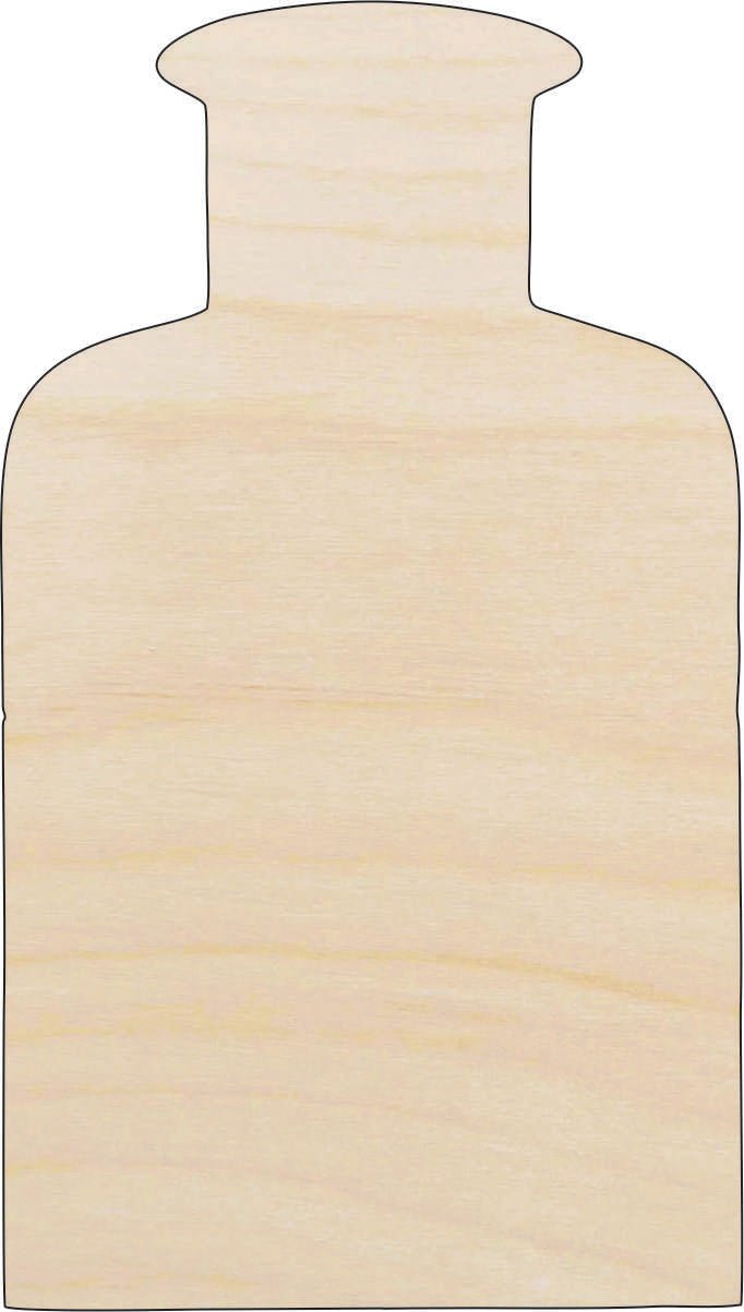 Bottle Wood Craft Shape - Laser Cut Baltic Birch Unfinished DIY Wood Art Supplies FOD23 - The Wood Shape Store