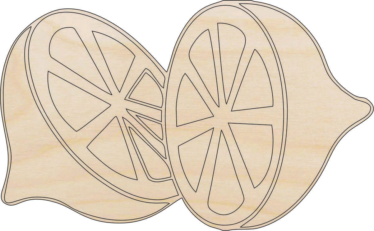 Lemon Wood Craft Shape - Laser Cut Baltic Birch Unfinished DIY Wood Art Supplies FOD27 - The Wood Shape Store