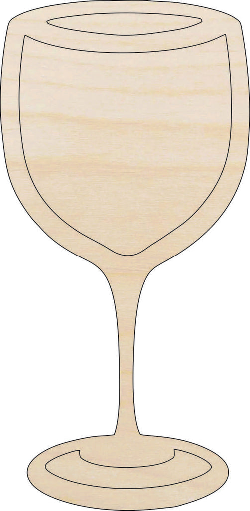 Drink Wine - Laser Cut Out Unfinished Wood Craft Shape FOD2