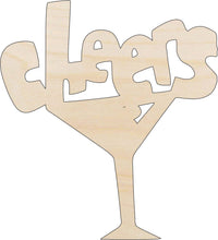 Cheers DrinkWood Craft Shape - Laser Cut Baltic Birch Unfinished DIY Wood Art Supplies FOD36 - The Wood Shape Store