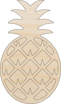 Pineapple Wood Craft Shape - Laser Cut Baltic Birch Unfinished DIY Wood Art Supplies FOD37 - The Wood Shape Store