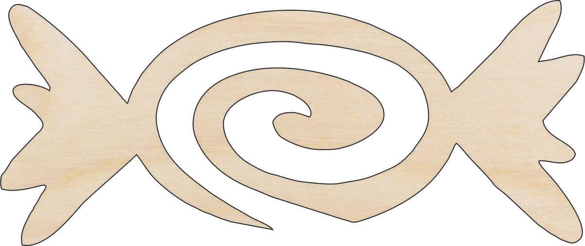 Candy Wood Craft Shape - Laser Cut Baltic Birch Unfinished DIY Wood Art Supplies FOD3 - The Wood Shape Store