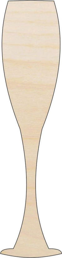 Champagne Wood Craft Shape - Laser Cut Baltic Birch Unfinished DIY Wood Art Supplies FOD44 - The Wood Shape Store