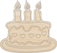 Cake Wood Craft Shape - Laser Cut Baltic Birch Unfinished DIY Wood Art Supplies FOD46 - The Wood Shape Store
