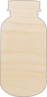 Jar Wood Craft Shape - Laser Cut Baltic Birch Unfinished DIY Wood Art Supplies FOD47 - The Wood Shape Store