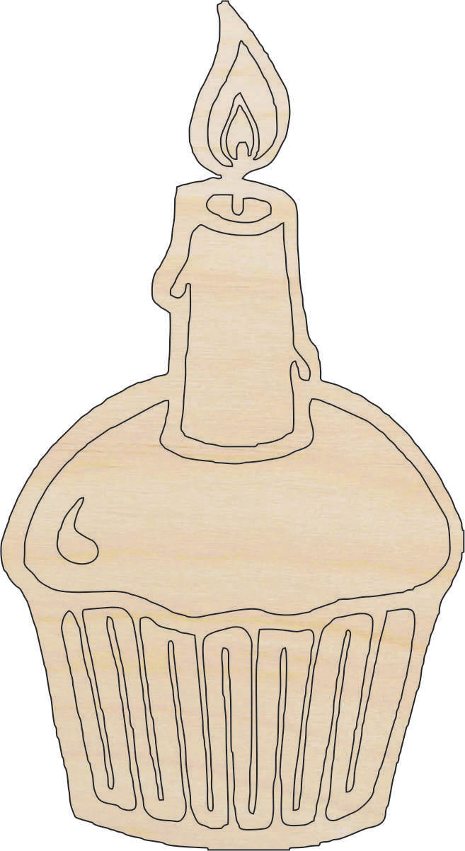 Dessert Cupcake - Laser Cut Out Unfinished Wood Craft Shape FOD52 Dessert Cupcake - Laser Cut Out Unfinished Wood Craft Shape FOD52