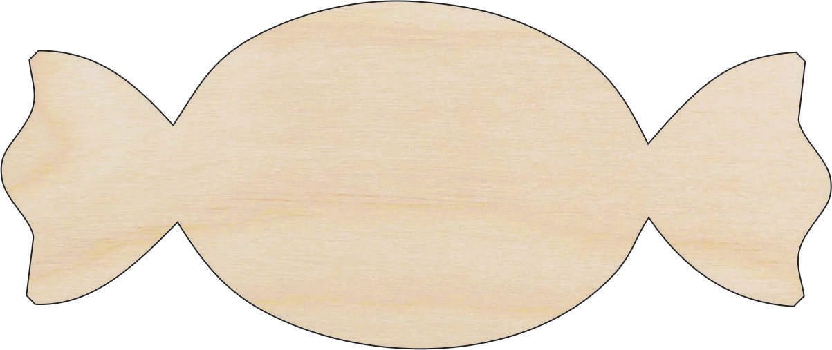 Candy Wood Craft Shape - Laser Cut Baltic Birch Unfinished DIY Wood Art Supplies FOD55 - The Wood Shape Store