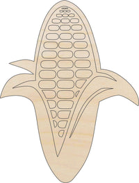 Corn Wood Craft Shape - Laser Cut Baltic Birch Unfinished DIY Wood Art Supplies FOD57 - The Wood Shape Store