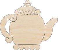 Teapot Wood Craft Shape - Laser Cut Baltic Birch Unfinished DIY Wood Art Supplies FOD5 - The Wood Shape Store