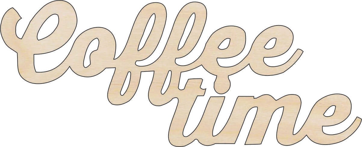 Coffee Word Wood Craft Shape - Laser Cut Baltic Birch Unfinished DIY Wood Art Supplies FOD61 - The Wood Shape Store