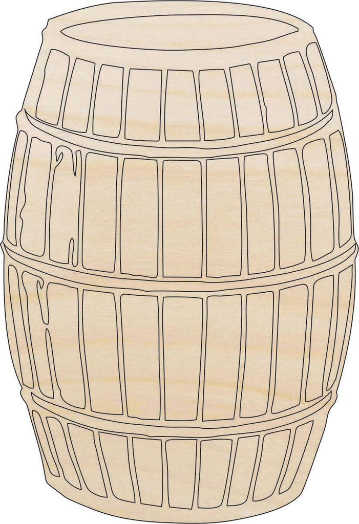 Container Barrel - Laser Cut Out Unfinished Wood Craft Shape FOD63