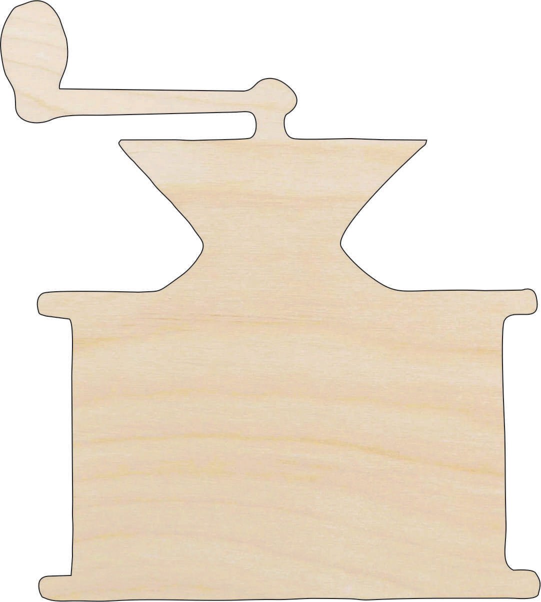 Coffee Grinder Wood Craft Shape - Laser Cut Baltic Birch Unfinished DIY Wood Art Supplies FOD74 - The Wood Shape Store