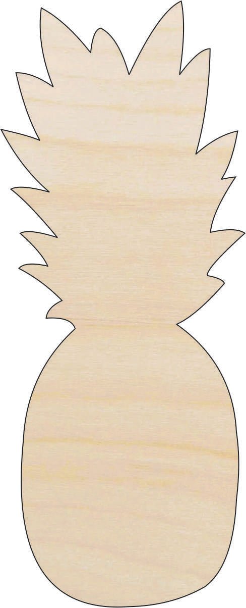 Pineapple Wood Craft Shape - Laser Cut Baltic Birch Unfinished DIY Wood Art Supplies FOD79 - The Wood Shape Store
