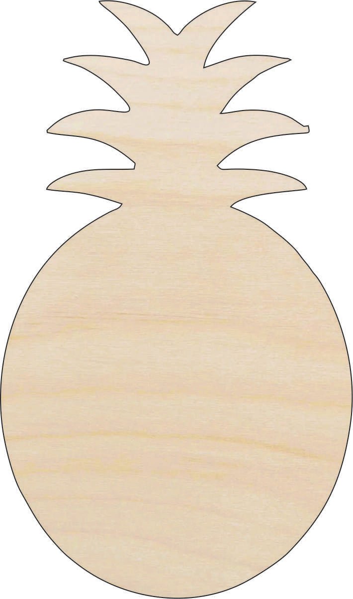 Pineapple Wood Craft Shape - Laser Cut Baltic Birch Unfinished DIY Wood Art Supplies FOD82 - The Wood Shape Store