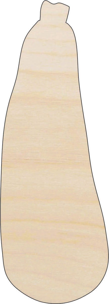 Zucchini Wood Craft Shape - Laser Cut Baltic Birch Unfinished DIY Wood Art Supplies FOD83 - The Wood Shape Store