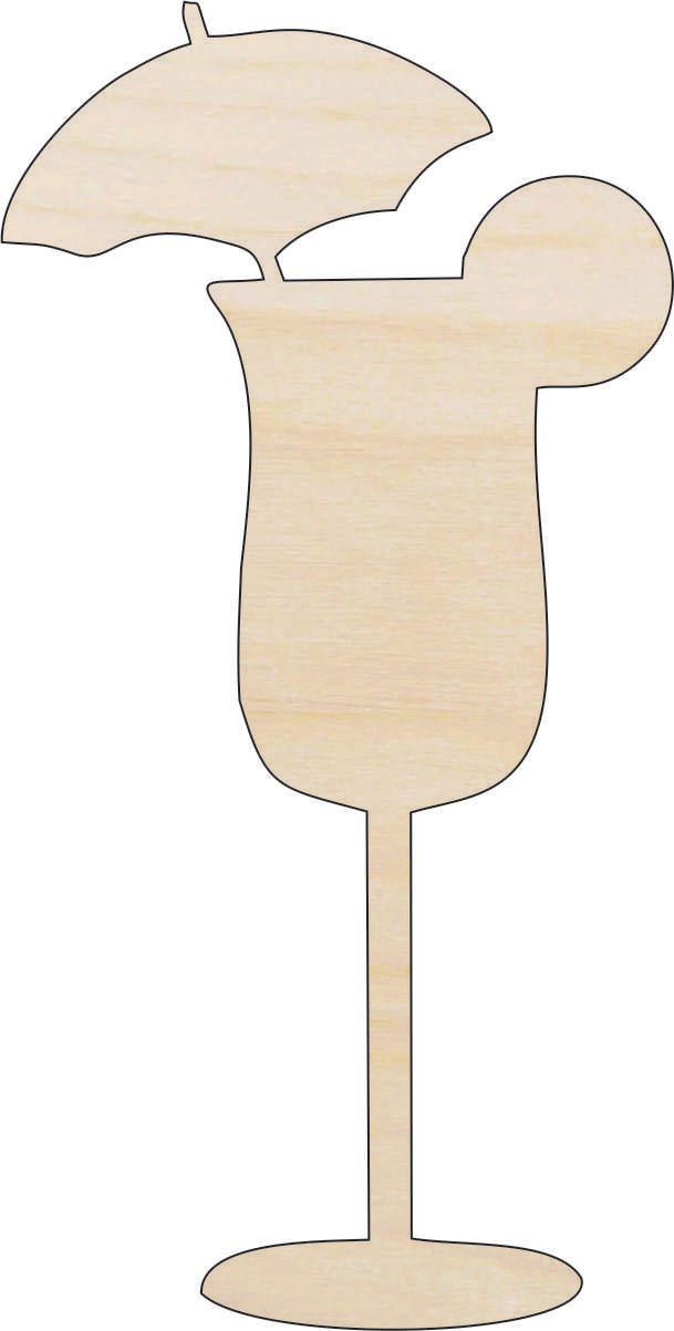 Drink Wood Craft Shape - Laser Cut Baltic Birch Unfinished DIY Wood Art Supplies FOD87 - The Wood Shape Store