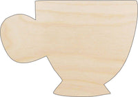 Coffee Cup Wood Craft Shape - Laser Cut Baltic Birch Unfinished DIY Wood Art Supplies FOD97 - The Wood Shape Store