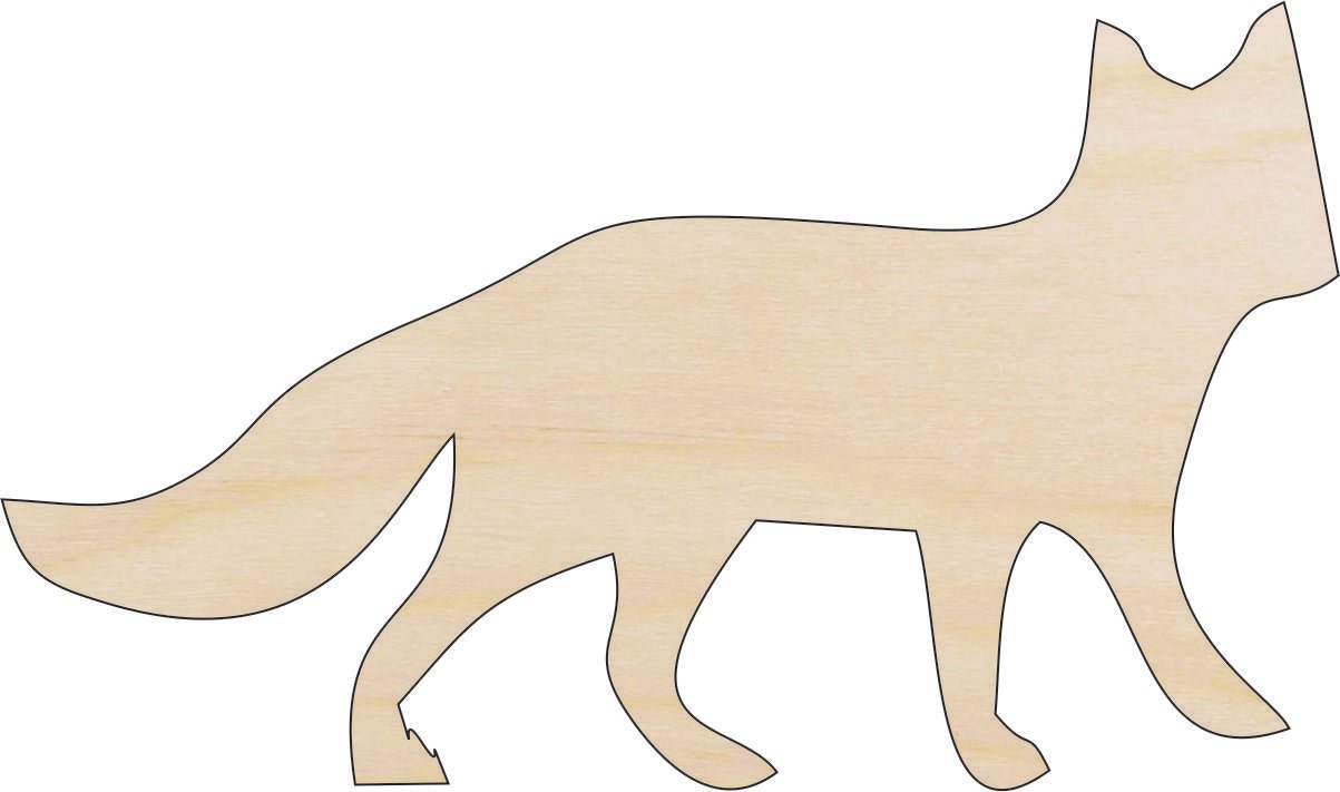 Fox Wood Craft Shape - Laser Cut Baltic Birch Unfinished DIY Wood Art Supplies FOX11 - The Wood Shape Store