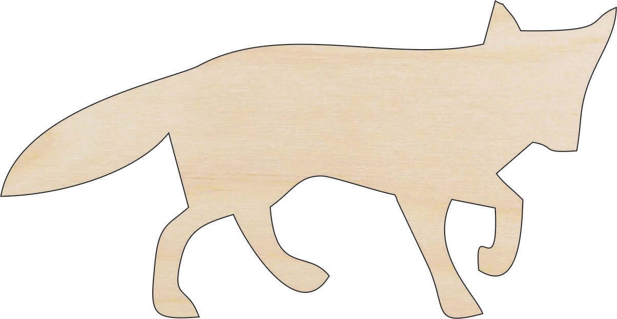 Fox Wood Craft Shape - Laser Cut Baltic Birch Unfinished DIY Wood Art Supplies FOX12 - The Wood Shape Store