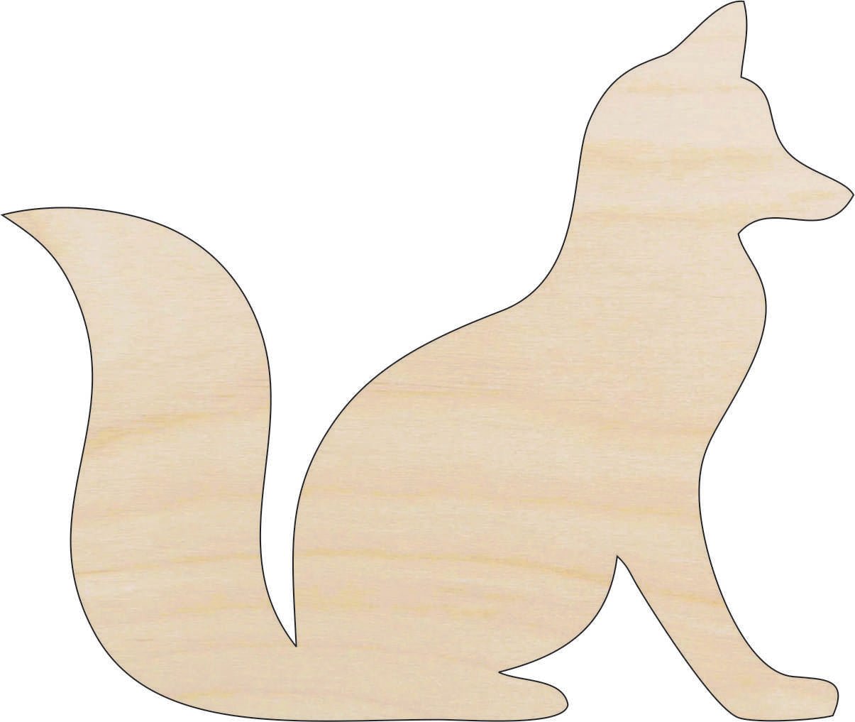 Fox Wood Craft Shape - Laser Cut Baltic Birch Unfinished DIY Wood Art Supplies FOX16 - The Wood Shape Store