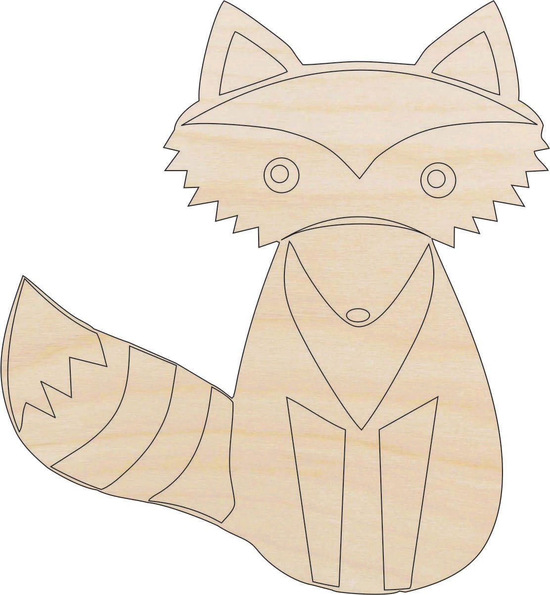 Fox Wood Craft Shape - Laser Cut Baltic Birch Unfinished DIY Wood Art Supplies FOX1 - The Wood Shape Store